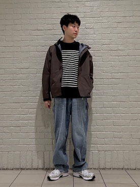 「アイテム（ナイロンジャケット）」を使った、Bshopスタッフさん（メンズ・174cm）の秋コーディネート