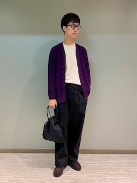 「ORCIVAL（オーシバル）のアイテム」を使った、Bshopスタッフさん（メンズ・177cm）の冬コーディネート