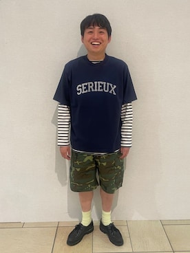 「アイテム（その他シューズ）」を使った、Bshopスタッフさん（メンズ・168cm）の秋コーディネート