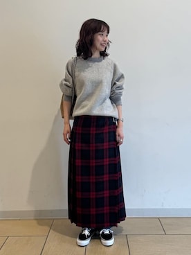 「アイテム（バックパック/リュック）」を使った、Bshopスタッフさん（レディース・162cm）の冬コーディネート