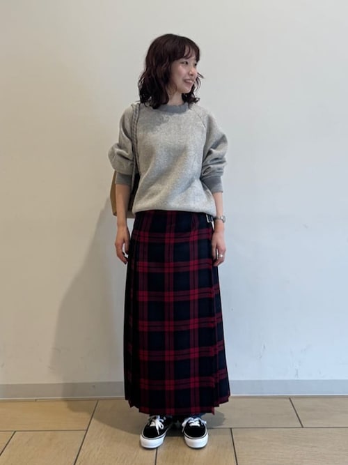 O'NEIL OF DUBLIN | ウーステッドウール ロングキルトスカート WOMEN