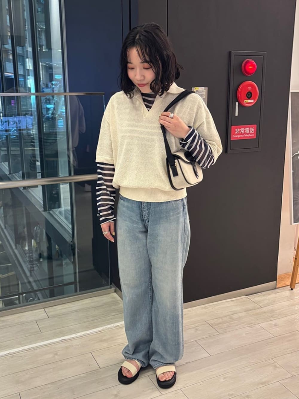 alvana（アルヴァナ）の「alvana |〈別注〉半袖スキッパーニット