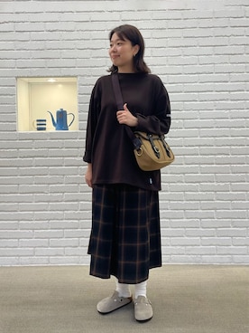 「nicholson&nicholson（ニコルソンアンドニコルソン）のアイテム」を使った、Bshopスタッフさん（レディース・163cm）の秋コーディネート