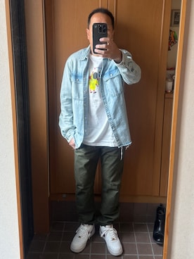 「Supreme （シュプリーム）のアイテム（トップス）」を使った、TEDTEDMANさん（メンズ・168cm）の春コーディネート