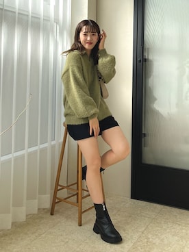「archives（アルシーヴ）のアイテム（パンツ）」を使った、𝚜𝚊𝚔𝚒𝚔𝚊さん（レディース・157cm）の秋コーディネート