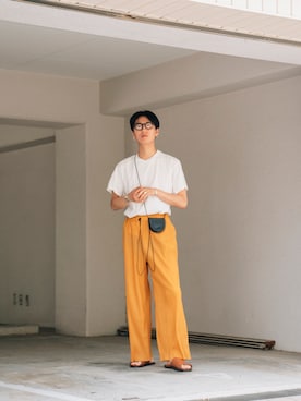 「COS（コス）のアイテム（シューズ）」を使った、kanayamataiseiさん（メンズ・177cm）の夏コーディネート