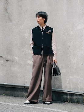 「OVERCOAT（オーバーコート）のアイテム」を使った、kanayamataiseiさん（メンズ・177cm）の夏コーディネート