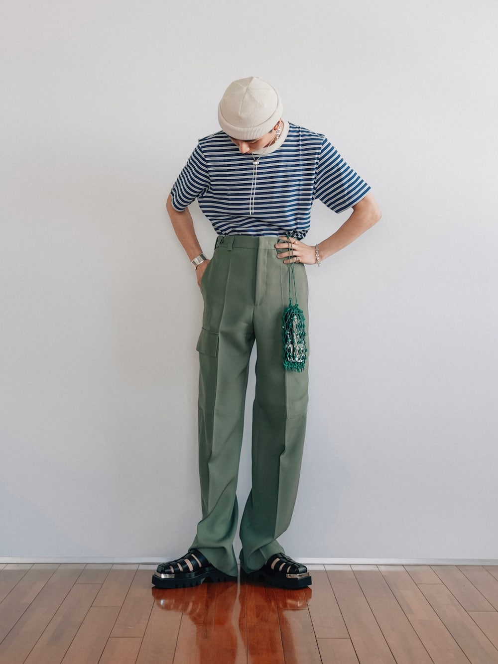 【JilSander】ジルサンダー  レディースカーゴパンツ(カーキ) Jil Sander - マルチポケット ストレート カーゴパンツ | HBX