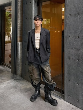 「アイテム（テーラードジャケット）」を使った、kanayamataiseiさん（メンズ・178cm）の秋コーディネート