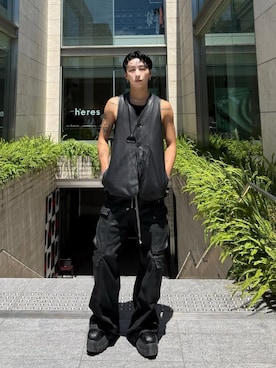 「アイテム（カーゴパンツ）」を使った、kanayamataiseiさん（メンズ・178cm）の夏コーディネート