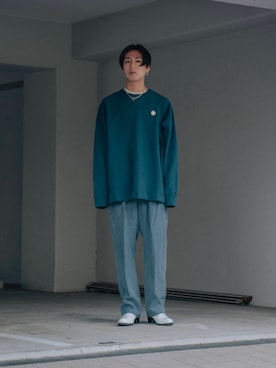 「NEAT（ニート）のアイテム（パンツ）」を使った、kanayamataiseiさん（メンズ・177cm）の春コーディネート