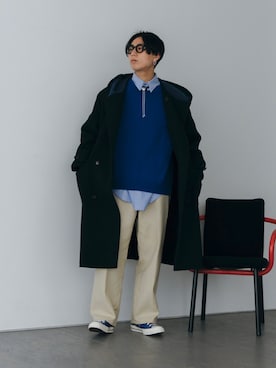 「semoh（セモー）のアイテム」を使った、kanayamataiseiさん（メンズ・177cm）の冬コーディネート