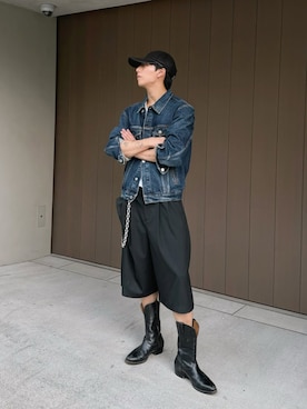 「アイテム（ブーツ）」を使った、kanayamataiseiさん（メンズ・178cm）の秋コーディネート
