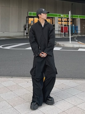 「アイテム（つなぎ/オールインワン）」を使った、kanayamataiseiさん（メンズ・178cm）の夏コーディネート