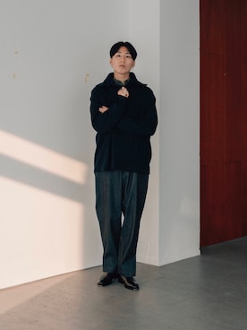 「STUDIO NICHOLSON（スタジオニコルソン）のアイテム（トップス）」を使った、kanayamataiseiさん（メンズ・177cm）の秋コーディネート