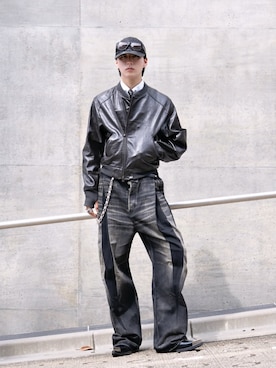 「アイテム（ウォレットチェーン）」を使った、kanayamataiseiさん（メンズ・178cm）の秋コーディネート