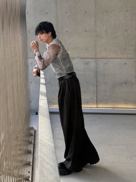 「Rick Owens（リックオウエンス）のアイテム」を使った、kanayamataiseiさん（メンズ・178cm）の夏コーディネート