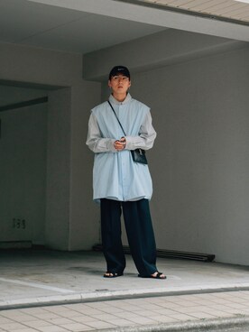 「ITTI（イッチ）のアイテム」を使った、kanayamataiseiさん（メンズ・177cm）の夏コーディネート