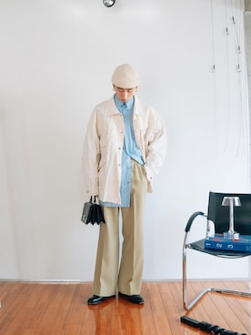 「RACAL（ラカル）のアイテム」を使った、kanayamataiseiさん（メンズ・177cm）の冬コーディネート