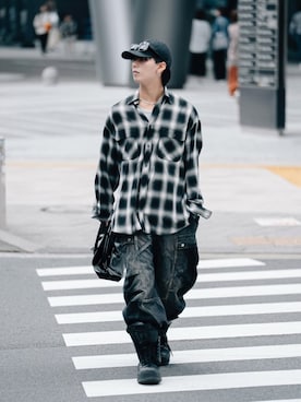 「アイテム（キャップ）」を使った、kanayamataiseiさん（メンズ・178cm）の秋コーディネート