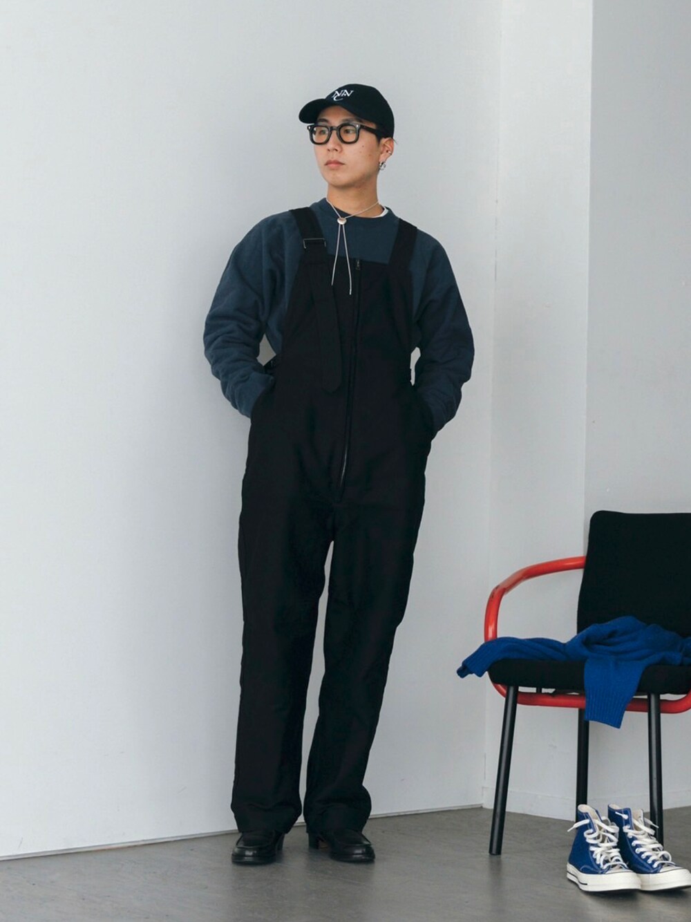 希少 美品 blurhmsブローケン クロス オーバーオール カーキ blurhmsの