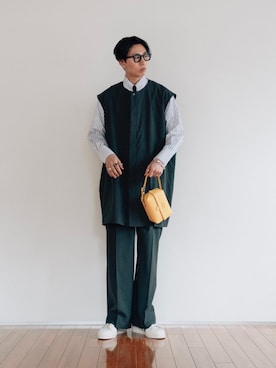「Valextra（ヴァレクストラ）のアイテム」を使った、kanayamataiseiさん（メンズ・177cm）の春コーディネート