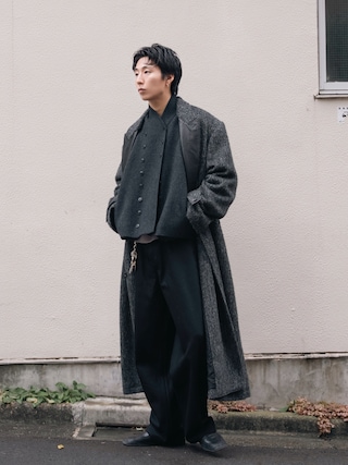 「SUBLATIONS(サブレーションズ)の【SUBLATIONS】GOTHAM CHESTER COAT .16(チェスターコート)」を使った、kanayamataiseiさん(メンズ・178cm)の秋コーディネート