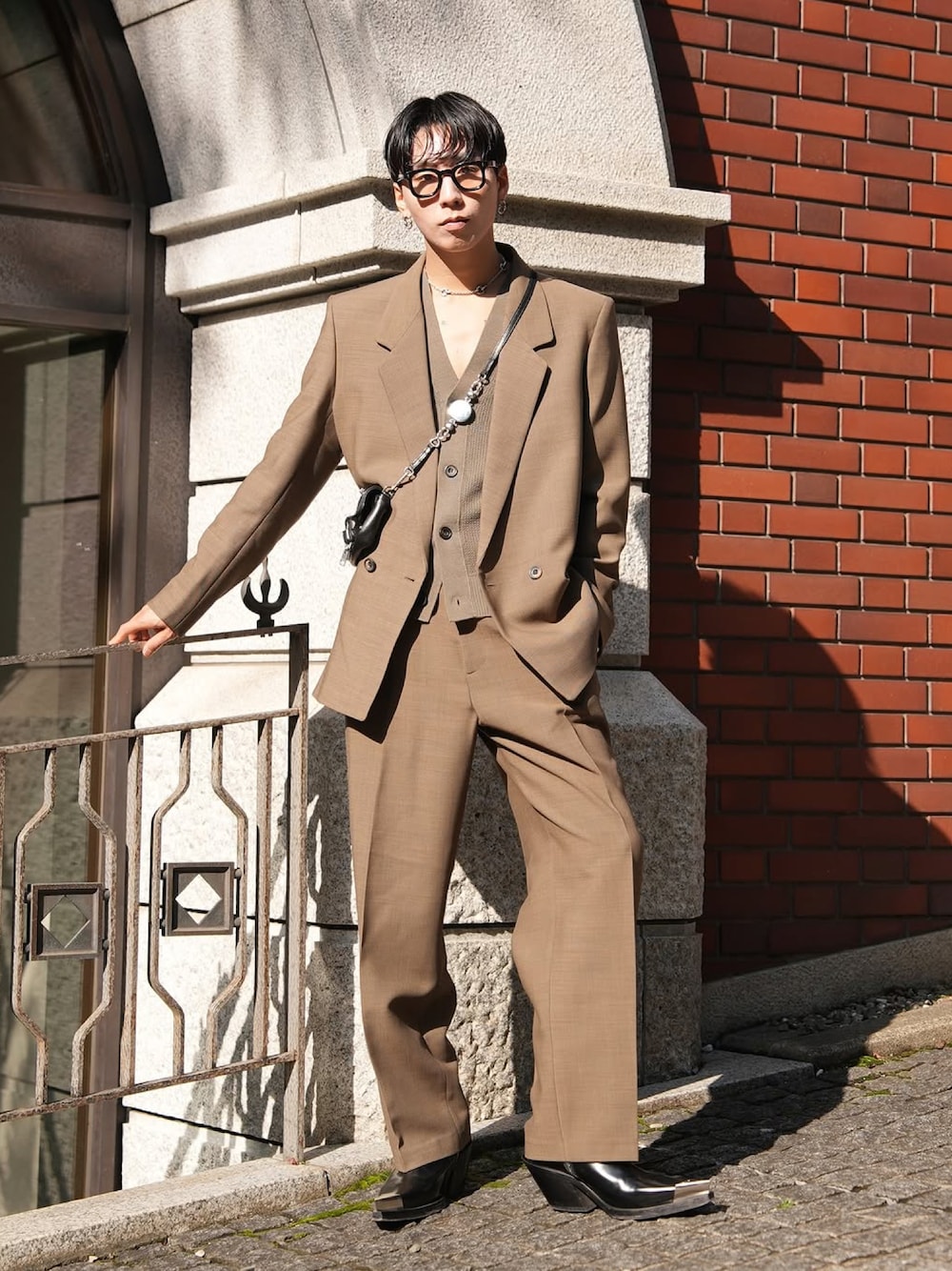 COS チャコールグレー ウールジャケット メンズジャケット COS” ダブル