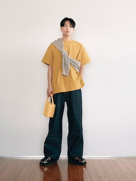 「Valextra（ヴァレクストラ）のアイテム」を使った、kanayamataiseiさん（メンズ・177cm）の夏コーディネート
