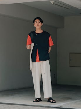 「URU（ウル）のアイテム」を使った、kanayamataiseiさん（メンズ・177cm）の夏コーディネート