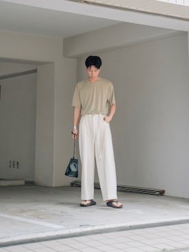 「URU（ウル）のアイテム」を使った、kanayamataiseiさん（メンズ・177cm）の夏コーディネート