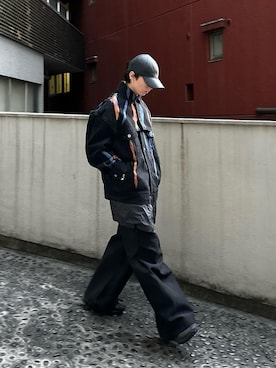 「Feng Chen Wang（フェン・チェン・ワン）のアイテム（ジャケット/アウター）」を使った、kanayamataiseiさん（メンズ・177cm）の冬コーディネート