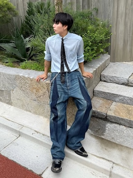 「アイテム（ネクタイ）」を使った、kanayamataiseiさん（メンズ・178cm）の夏コーディネート