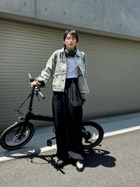 「Tシャツ×デニム」｜「アイテム（デニムジャケット）」を使った、kanayamataiseiさん（メンズ・177cm）の夏コーディネート