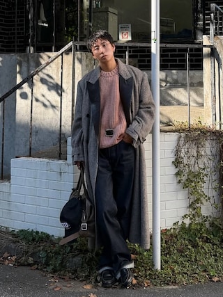 「SUBLATIONS(サブレーションズ)の【SUBLATIONS】GOTHAM CHESTER COAT .16(チェスターコート)」を使った、kanayamataiseiさん(メンズ・178cm)の秋コーディネート