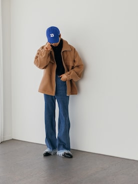 「STYLEMIXER（スタイルミキサー）のアイテム（ブルゾン）」を使った、kanayamataiseiさん（メンズ・177cm）の秋コーディネート