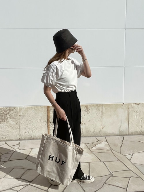 Hello Bonjour！/半袖シャツ/--/リネン/BLK/21-051-560-1010-3-0 楊柳オープンカラー半袖シャツ[品番：WRDW0202660]｜THE SHOP TK