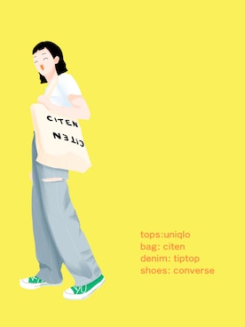 「CONVERSE（コンバース）のアイテム」を使った、せろりさん（骨格ウェーブ・レディース・153cm）の秋コーディネート