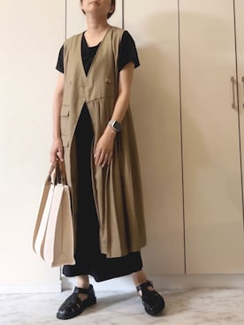 「a:mure（アミュール）のアイテム」を使った、NAnaさん（レディース・158cm）の夏コーディネート