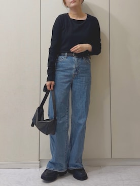 「アイテム（ネックレス）」を使った、NAnaさん（レディース・158cm）の冬コーディネート