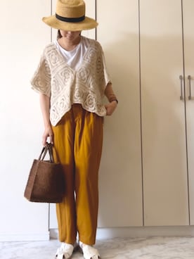 「MK MICHEL KLEIN（エムケーミッシェルクラン）のアイテム」を使った、NAnaさん（レディース・158cm）の夏コーディネート