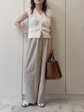 「ikka（イッカ）のアイテム」を使った、NAnaさん（レディース・158cm）の夏コーディネート