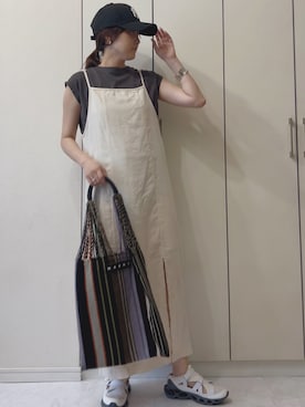 「MARNI MARKET（マルニマーケット）のアイテム（バッグ）」を使った、NAnaさん（レディース・158cm）の夏コーディネート