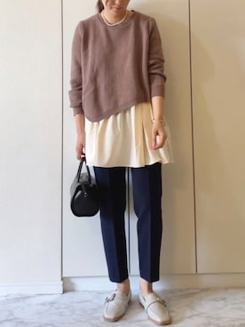 「YAHKI（ヤーキ）のアイテム（ショルダーバッグ）」を使った、NAnaさん（レディース・158cm）の秋コーディネート