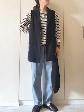 「ROPE' PICNIC（ロペピクニック）のアイテム（ジャケット/アウター）」を使った、NAnaさん（レディース・158cm）の春コーディネート