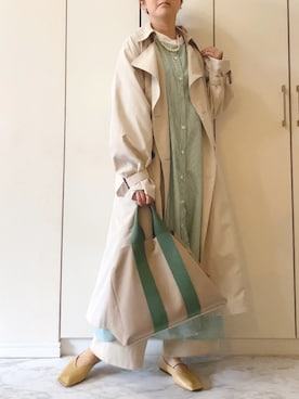 「reca（レカ）のアイテム（ジャケット/アウター）」を使った、NAnaさん（レディース・158cm）の春コーディネート