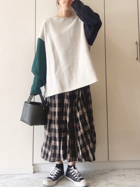 「Chez toi（シェトワ）のアイテム」を使った、NAnaさん（レディース・158cm）の秋コーディネート