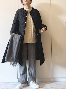 「アイテム（ピアス（片耳用））」を使った、NAnaさん（レディース・158cm）の冬コーディネート