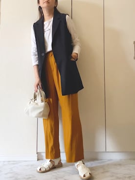 「MK MICHEL KLEIN（エムケーミッシェルクラン）のアイテム」を使った、NAnaさん（レディース・158cm）の春コーディネート