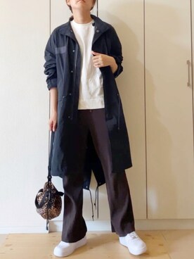 「coen（コーエン）のアイテム（モッズコート）」を使った、NAnaさん（レディース・158cm）の秋コーディネート